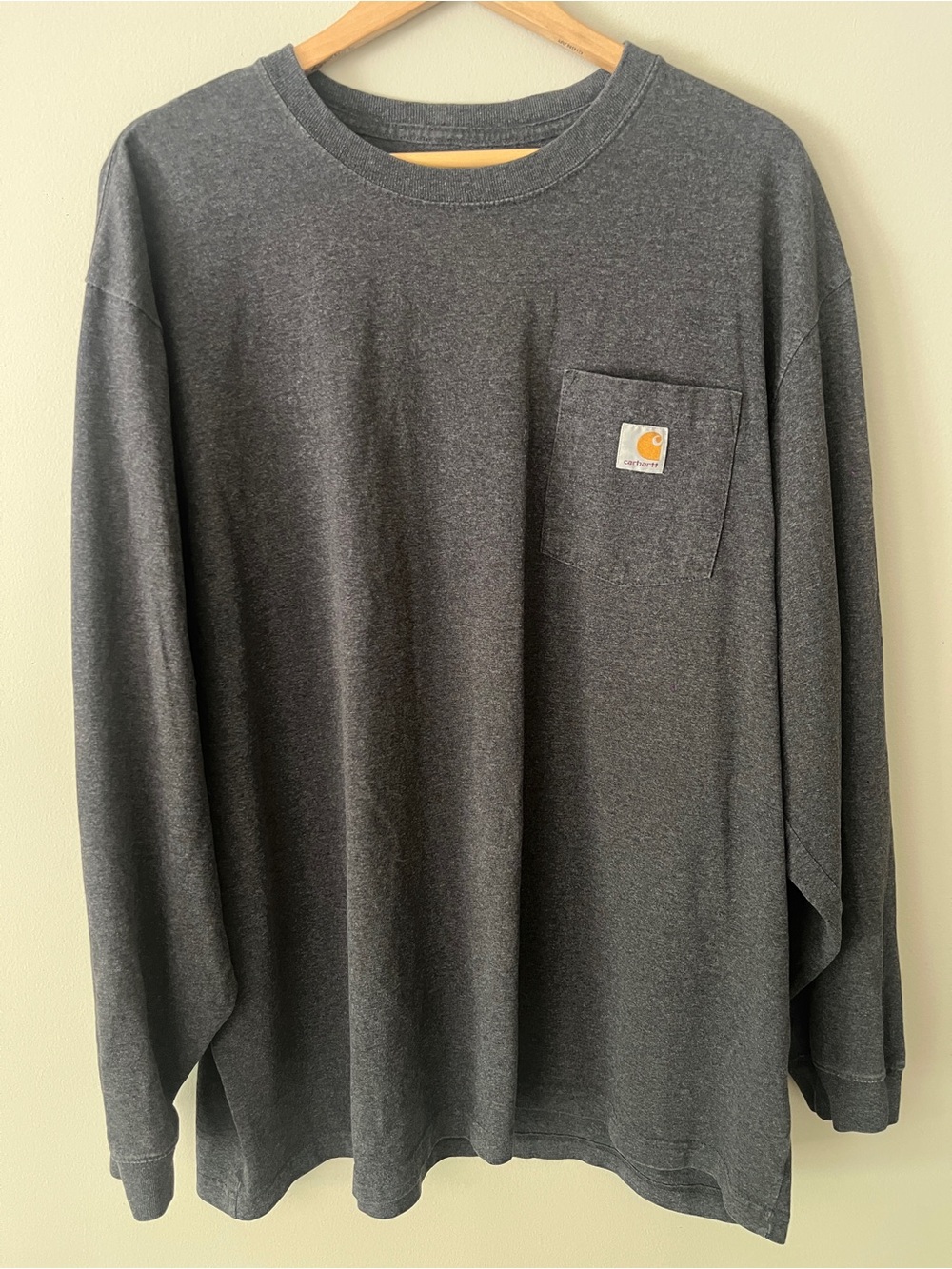 Carhartt Charcoal Long Sleeve Pocket Tee